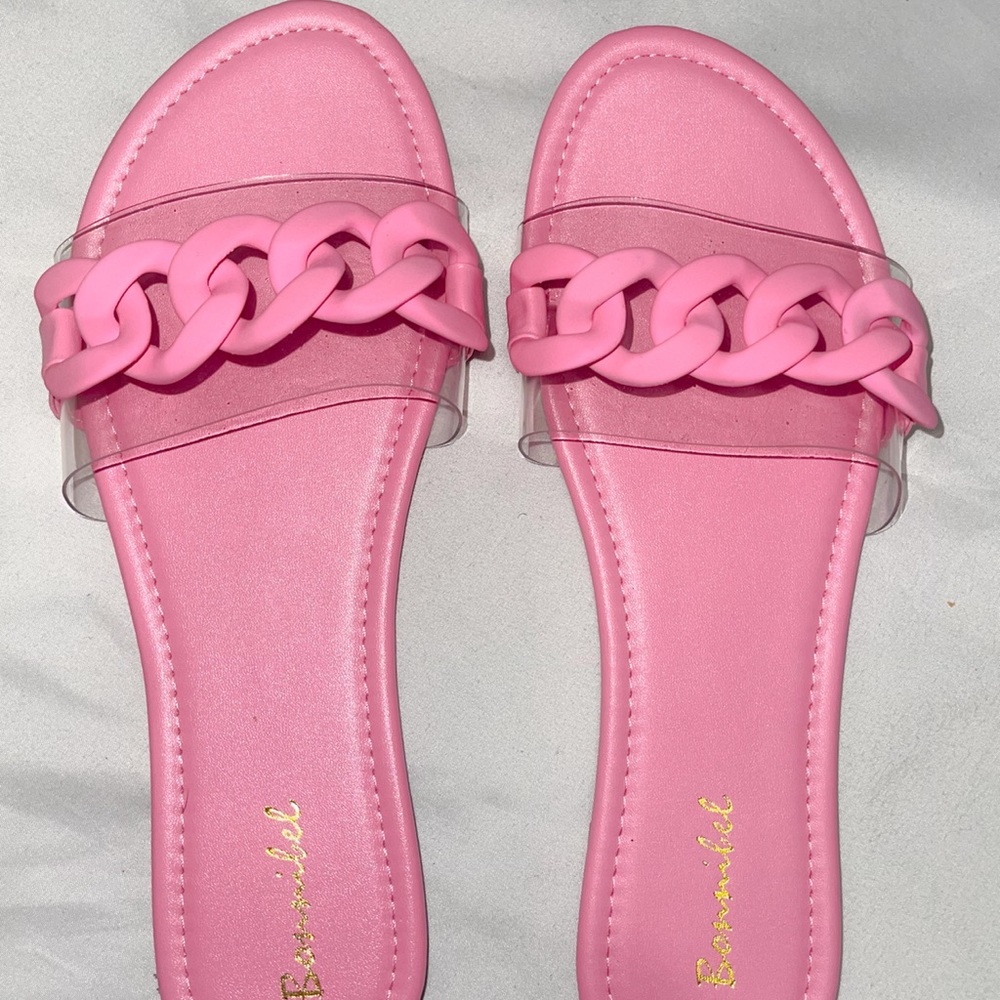 Pink One Strap Sandals